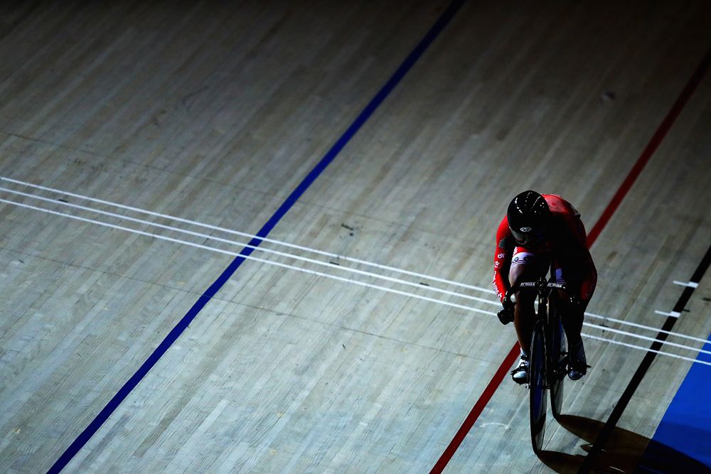 Wai Sze Lee of Hong Kong competes in the Women's 500m Time Trial Final