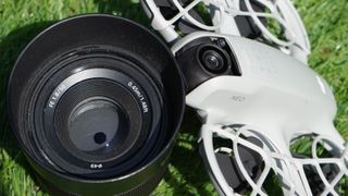 Sony Prime Lens next to DJI Neo