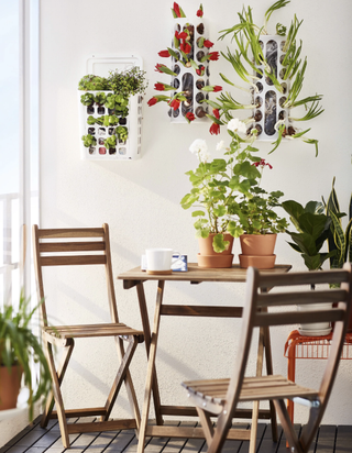 ikea hack: laundry storage solution with plants growing