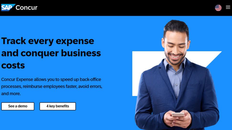 Concur Expense website screenshot (May 2025)