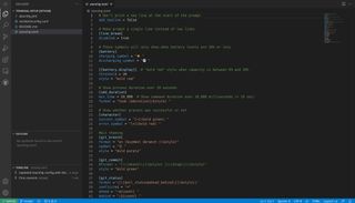Visual Studio Code running in a web browser