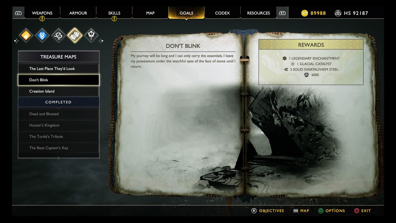 God of War treasure map locations