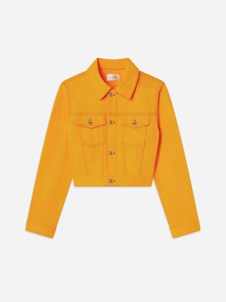 Carolina Herrera x Frame The Tailored Denim Jacket in Marigold