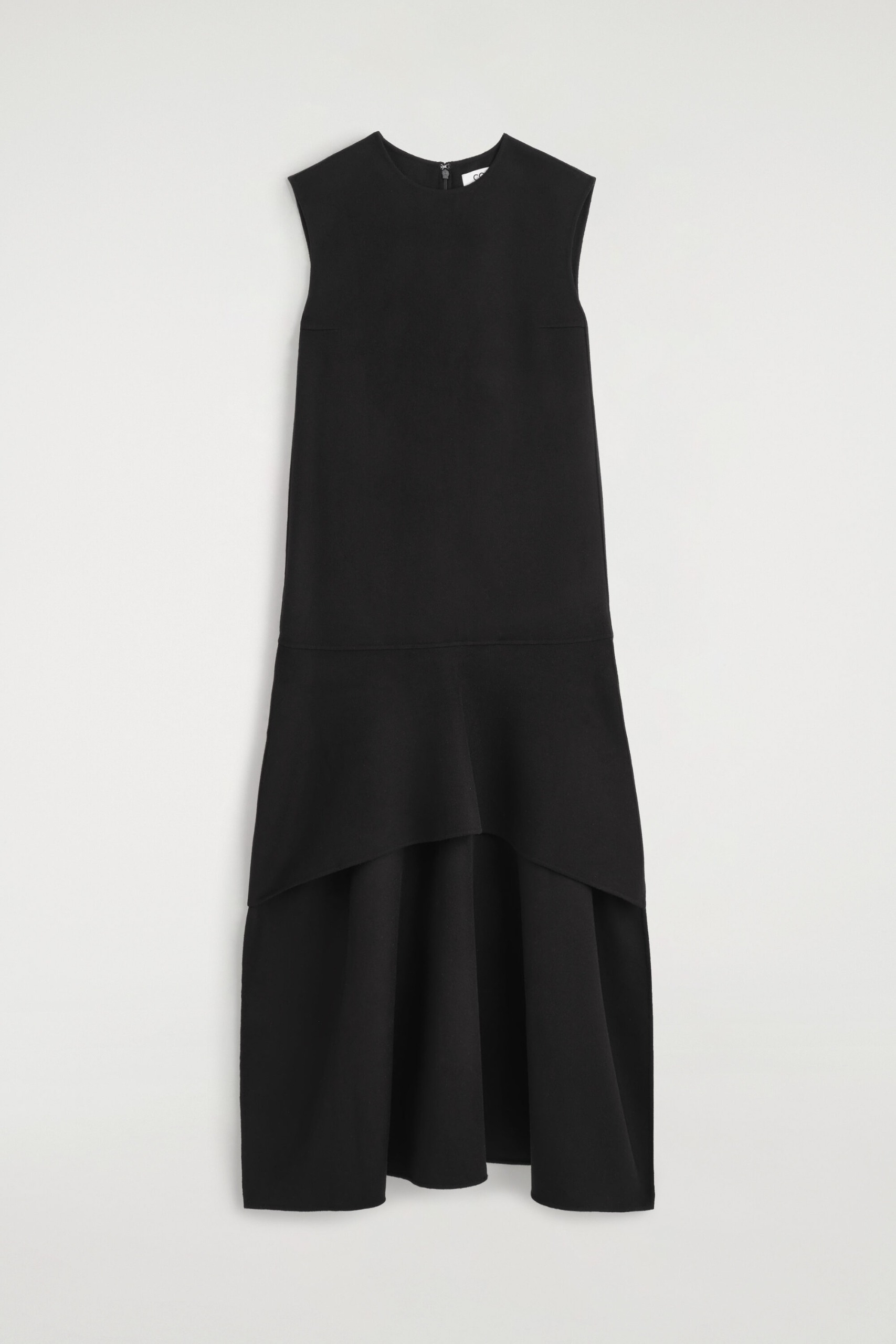Dropped-Waist Double-Faced Wool Dress