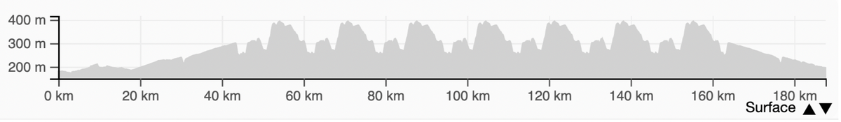The route profile of the 2023 Coppa Bernocchi