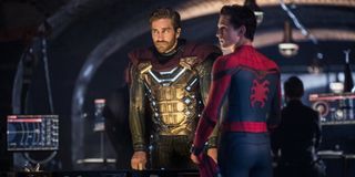 Jake Gyllenhaal and Tom Holland in Spider-Man: Far From Home