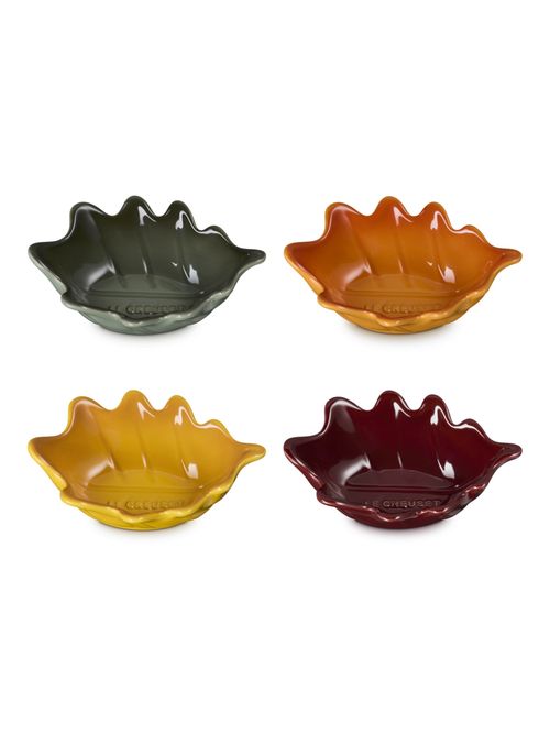 Mini French Oak Leaf Bowls, Set of 4