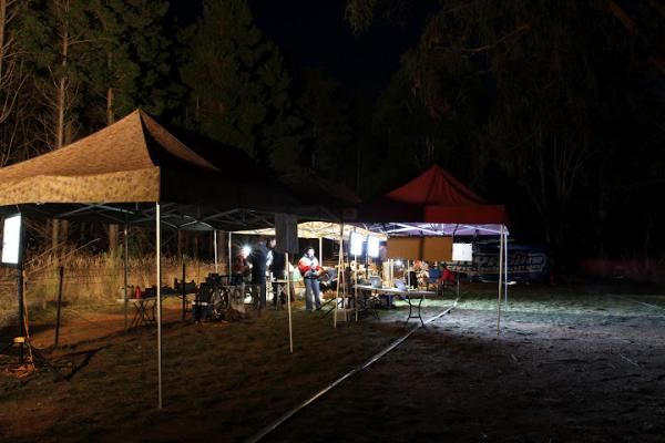 It's lonely in the feed zone at night.