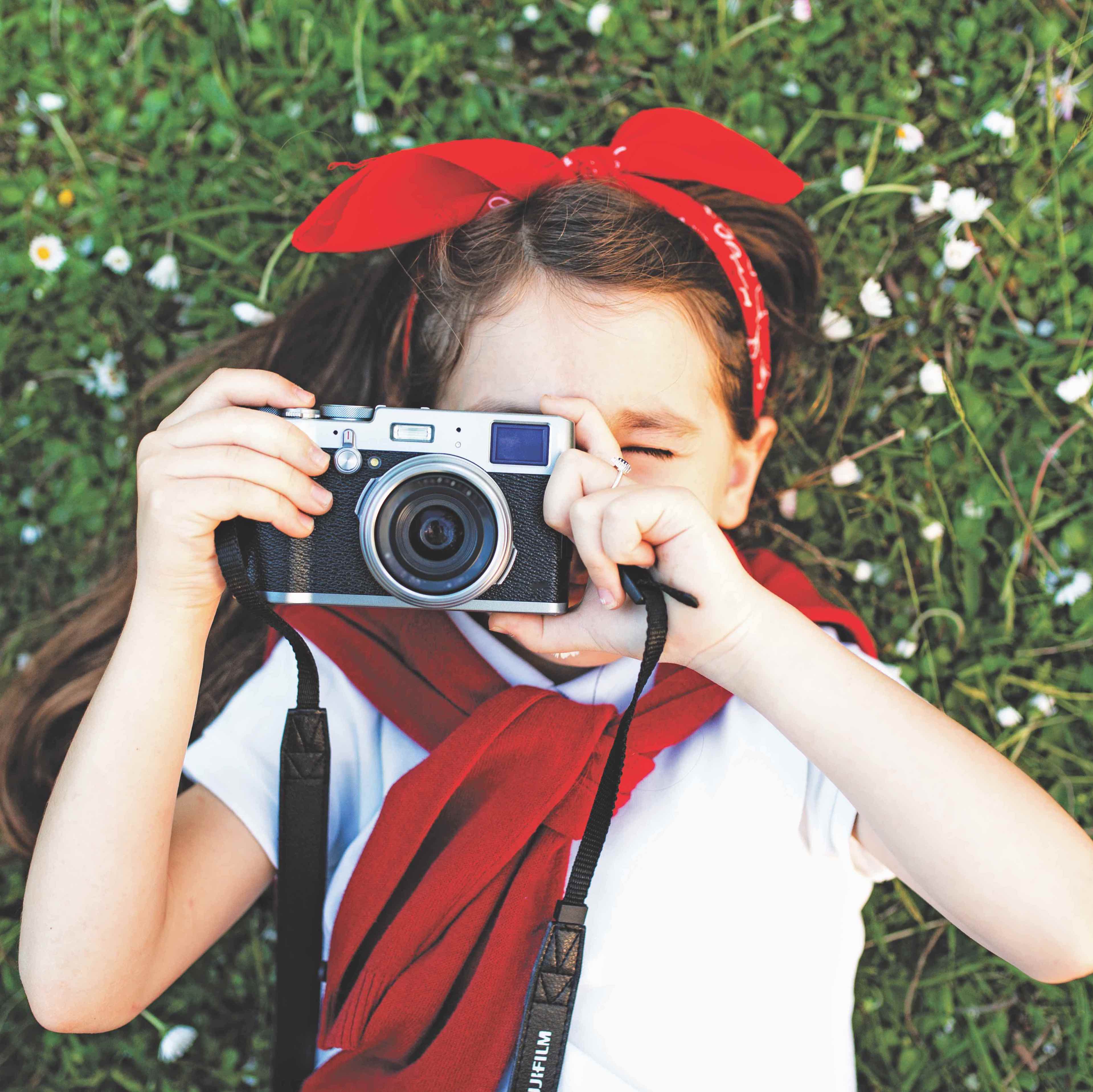 Girl taking a picture