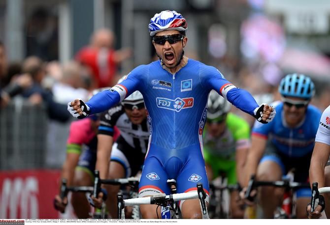 A triumphant Nacer Bouhanni (FDJ)