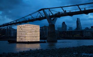 floating installation artwork in Thames