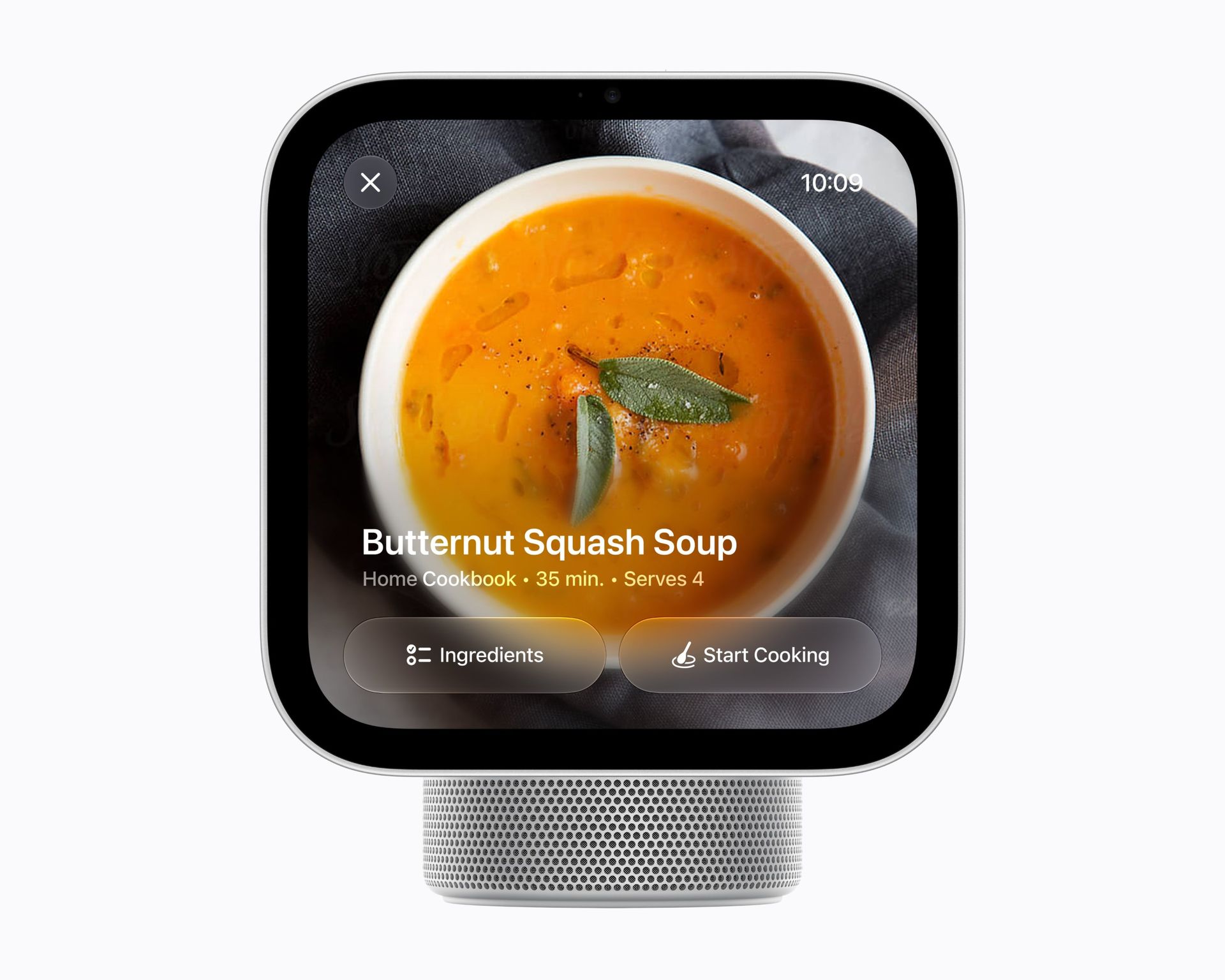 Apple HomeView cooking view