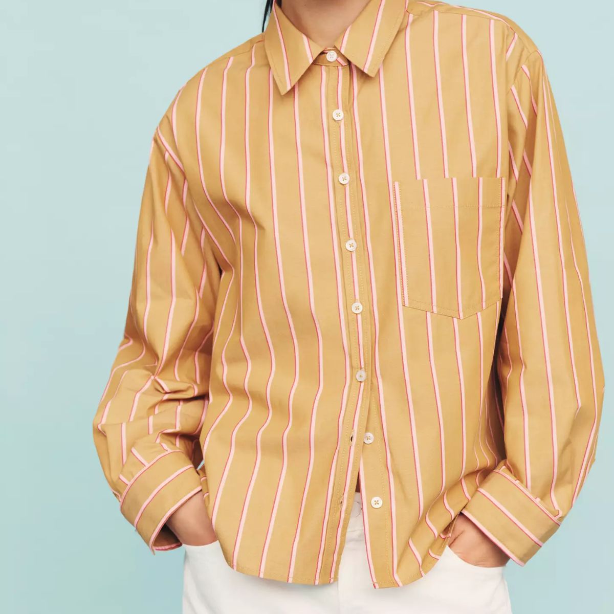 Anthropologie, The Shrunken Bennet Buttondown Shirt by Maeve