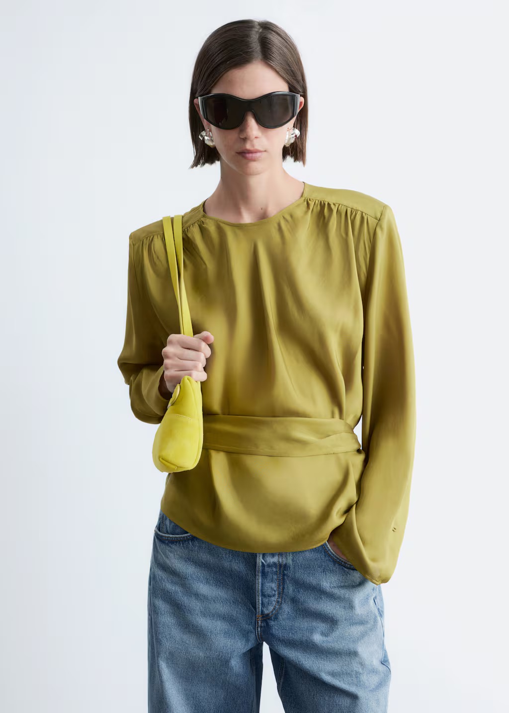 &amp;amp; Other Stories, Gathered Tie-Belt Blouse