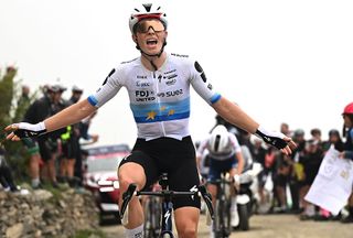 Giro d'Italia Women: Demi Vollering powers across gravel sector of Colle delle Finestre to win compressed stage 8 and second stage of race