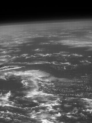 black and white image of earth