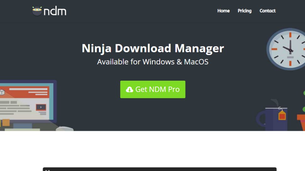 Website screenshot for Ninja Download Manager