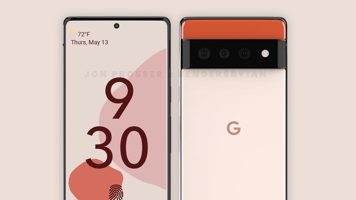 Google Pixel 6 renders front and back