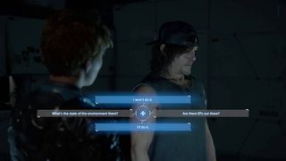 Death Stranding 2 I won't do it or I'll do it choice Fragile looking at Sam