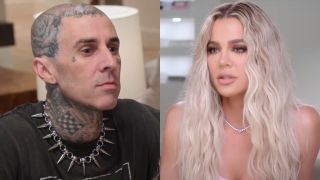 Travis Barker and Khloé Kardashian on The Kardashians