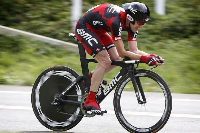 Cadel Evans has such a huge drop from saddle to bars special provisions are made for his stem and bars.