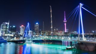 The Auckland cityscape at night