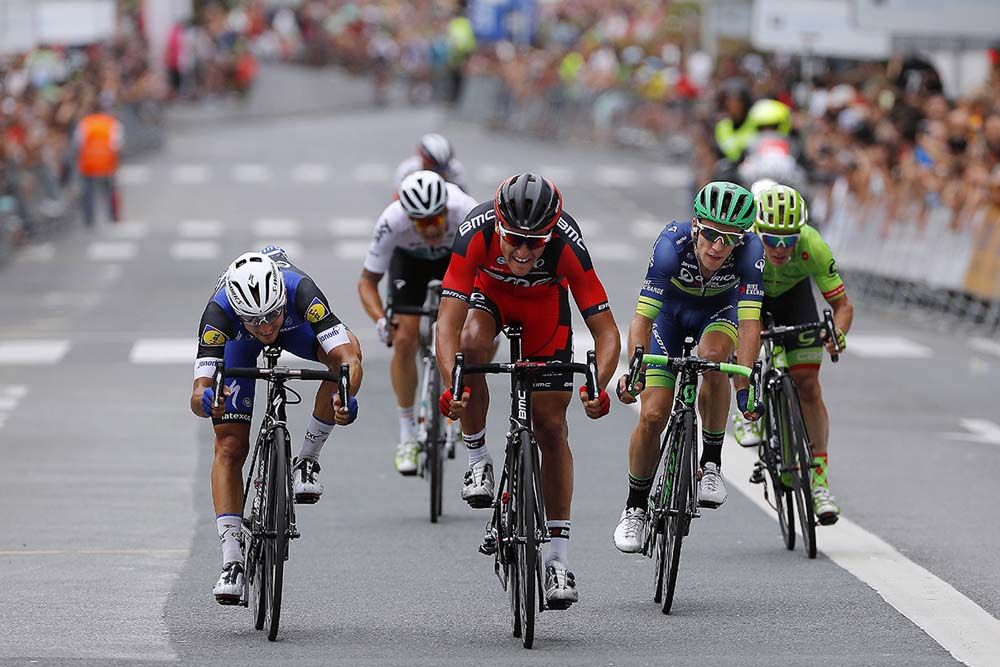 Greg van Avermaet (BMC) took the sprint for fifth