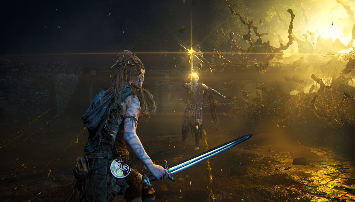 Shots of Senua in game