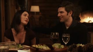 Megan Fox at dinner with Adam Scott in Friends with Kids