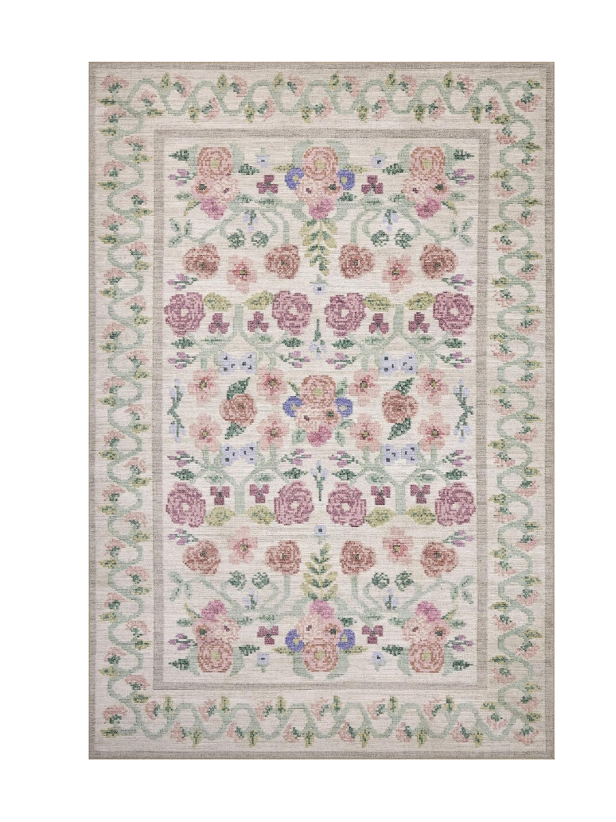 Loloi Rifle Paper Co. Rosa Collection Rsa-01 Ivory 5'-0