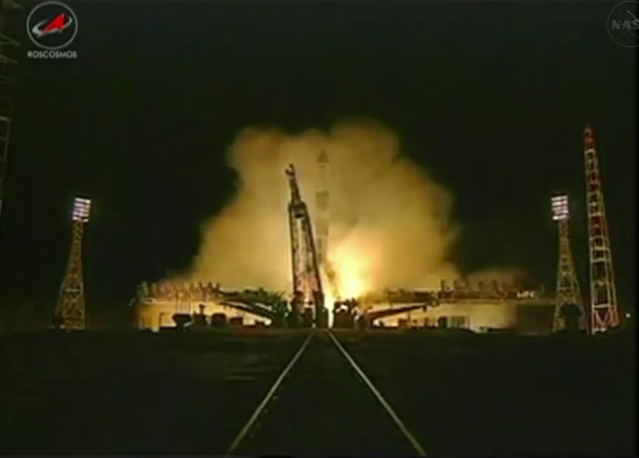 A Russian Soyuz rocket launched the new Progress 46 cargo ship torward the International Space Station at 6:06 p.m. EST Jan. 25, 2012 from Baikonur Cosmodrome in Kazakhstan.