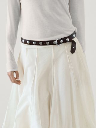 Massimo Dutti, Studded Leather Belt