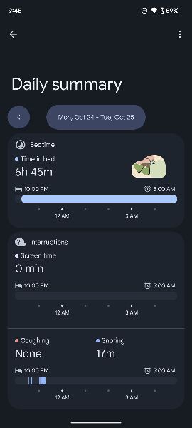 Pixel 7 cough and snore detection