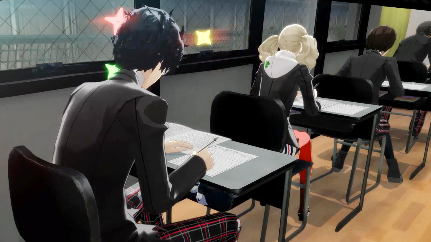 Kids in school taking a test