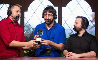 Google software developer Shoop (middle) becoming Dreamhack Austin champion last year.