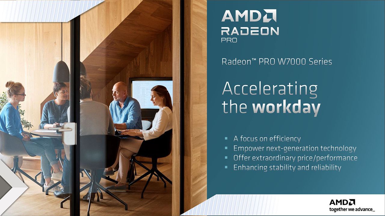 AMD Radeon Pro W7600 W7500 slide deck
