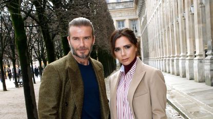 paris, france january 18 david beckham and his wife victoria beckham attend the louis vuitton menswear fallwinter 2018 2019 show as part of paris fashion week on january 18, 2018 in paris, france photo by bertrand rindoff petroffgetty images