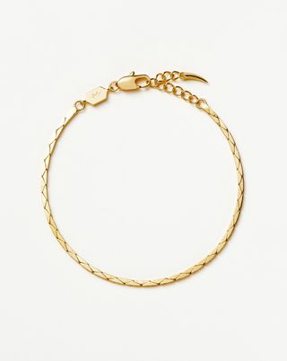 Lucy Williams Cobra Snake Chain Bracelet | 18ct Gold Plated