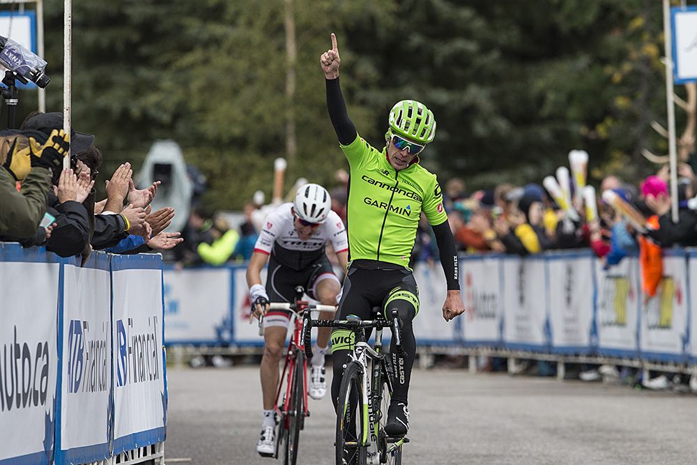 Tom-Jelte Slagter (Cannondale-Garmin) narrowly holds off Bauke Mollema (Trek Factory Racing) for the stage 3 win at the Tour of Alberta