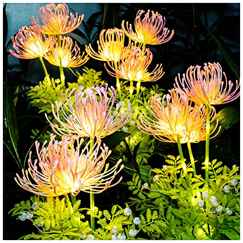 Dooyard Solar Garden Lights Outdoor, Led Glowing Flower &amp;amp; Stem (4 Pack)