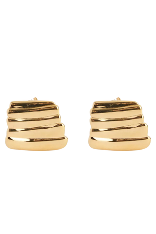 Vase Gold-Plated Brass Stud Earrings