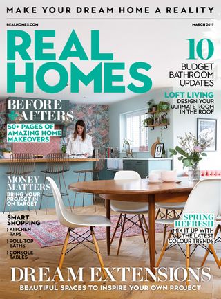Front cover of the March issue of Real Homes magazine