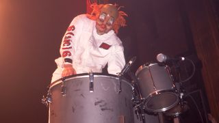 Shawn Clown Crahan onstage with Slipknot in 2000