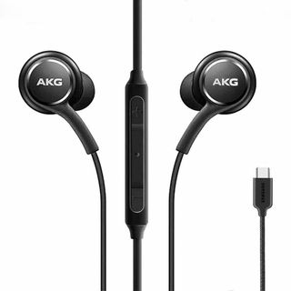 Samsung Type C Earbuds in black render.