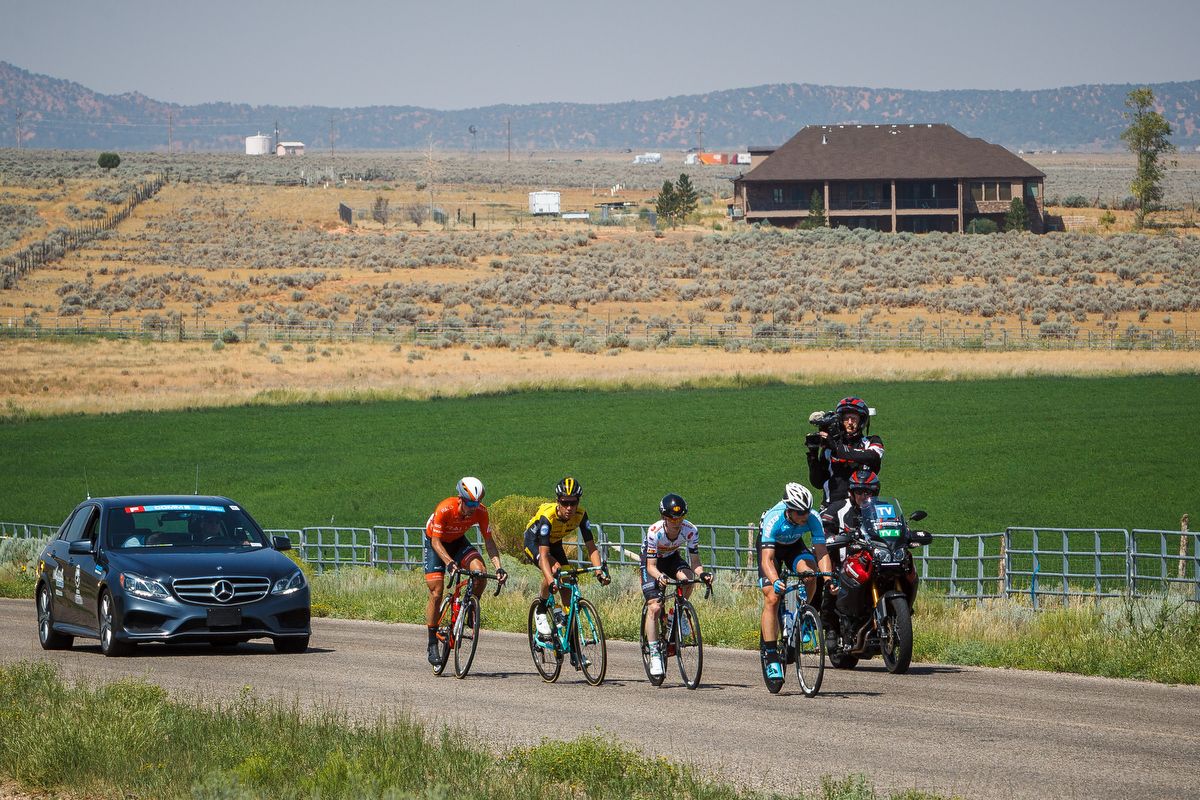 The stage 1 breakaway at the Tour of Utah