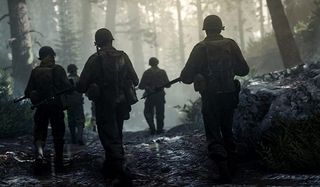 Soldiers march ahead in Call of Duty: WWII