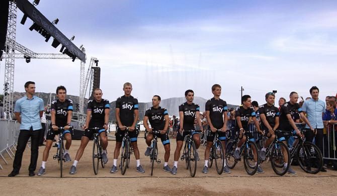 Team Sky presented in Corsica