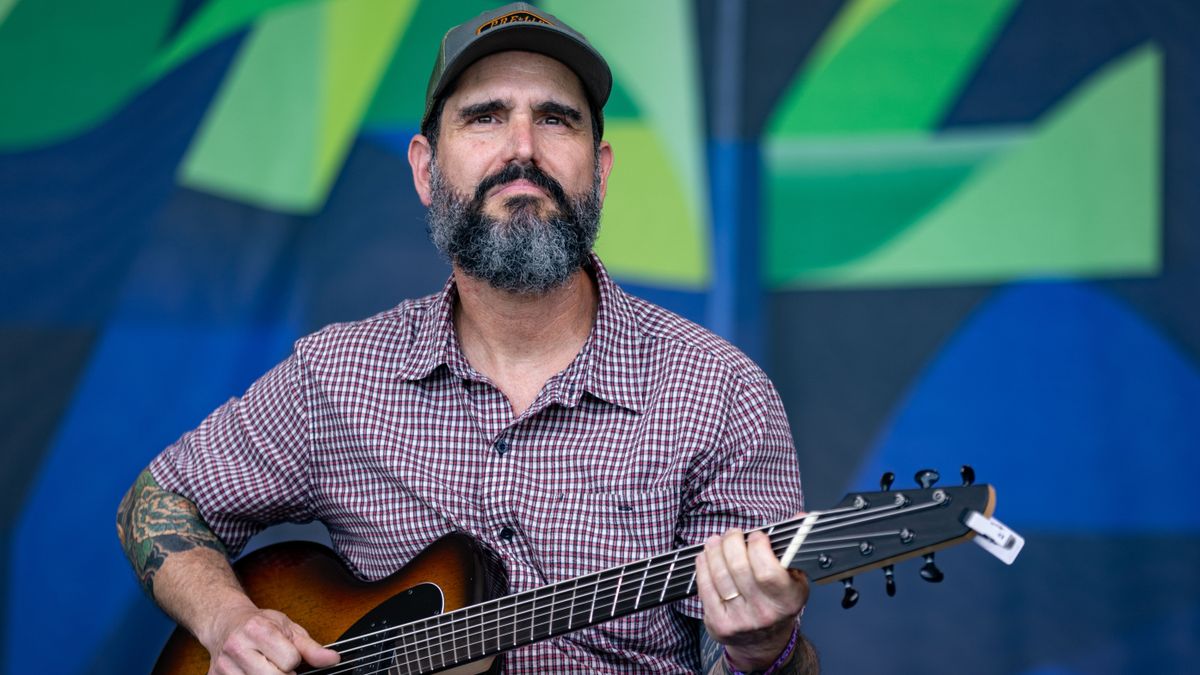 Charlie Hunter of Superblue with Kurt Elling, Charlie Hunter and Nate Smith performs during the Newport Jazz Festival 2023 at Fort Adams State Park on August 05, 2023 