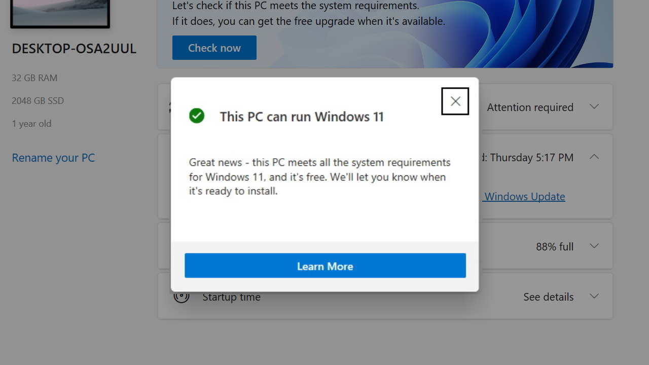 Windows 11 Health Check