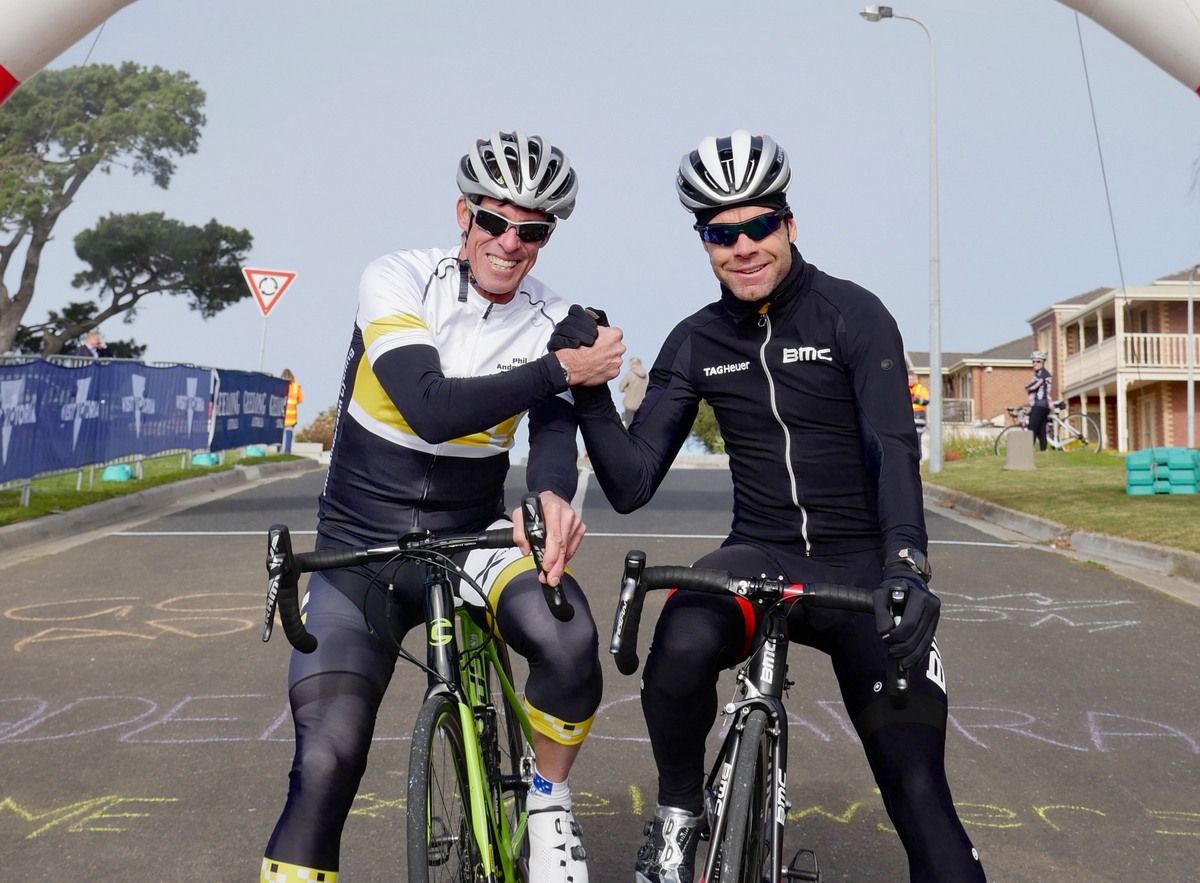 Phil Anderson and Cadel Evans